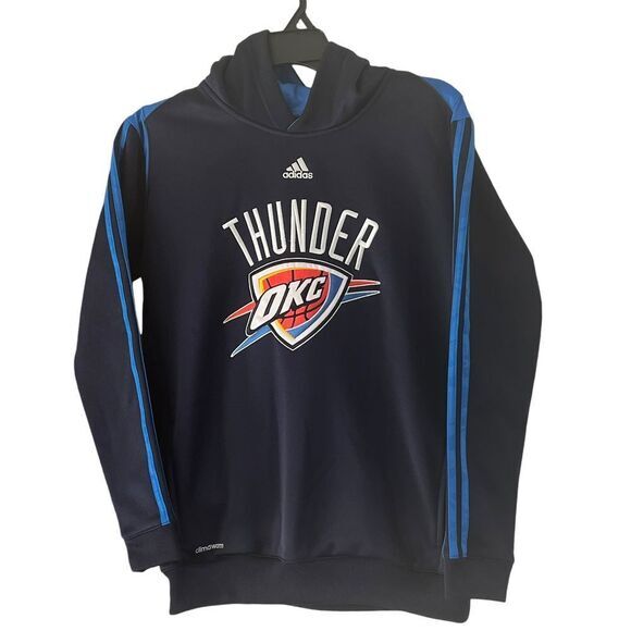 Adidas NBA OKC Thunder Kids Hoodie Sweatshirt Basketball‎ Fan Gear Large 14-16 - Picture 1 of 9